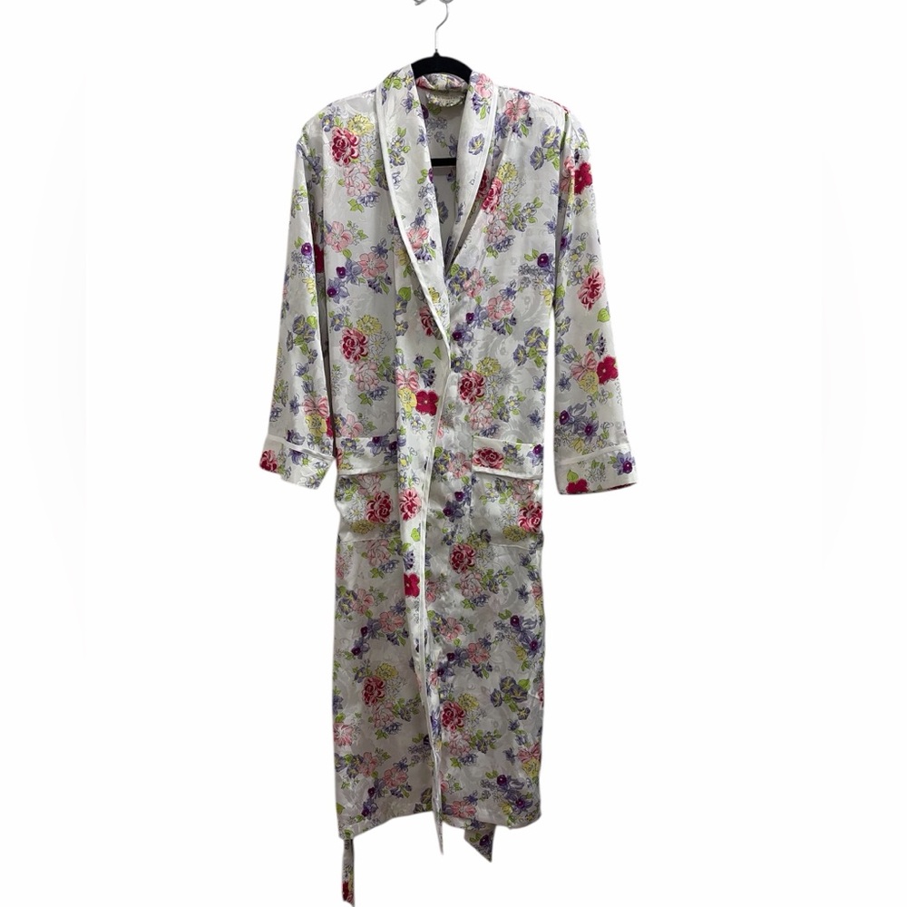 floral satin robe‎ dress